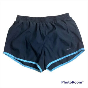 Nike Lined shorts size XS Black with blue‎ trim